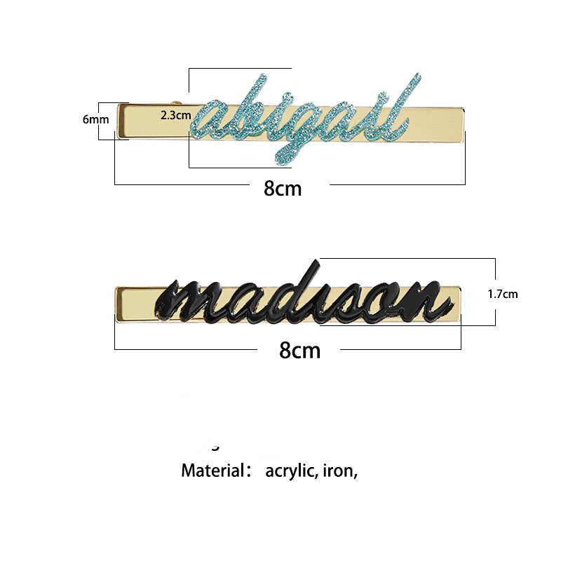 Wholesale Letters Acrylic Hair Clips